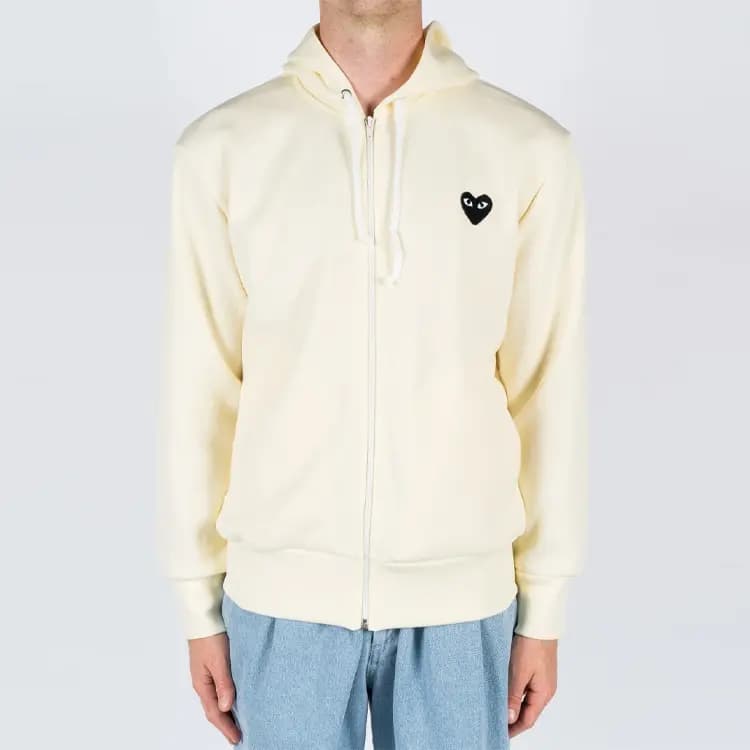 Comme Des Garcons Play Big Black Heart Zip-Up Hudi 3