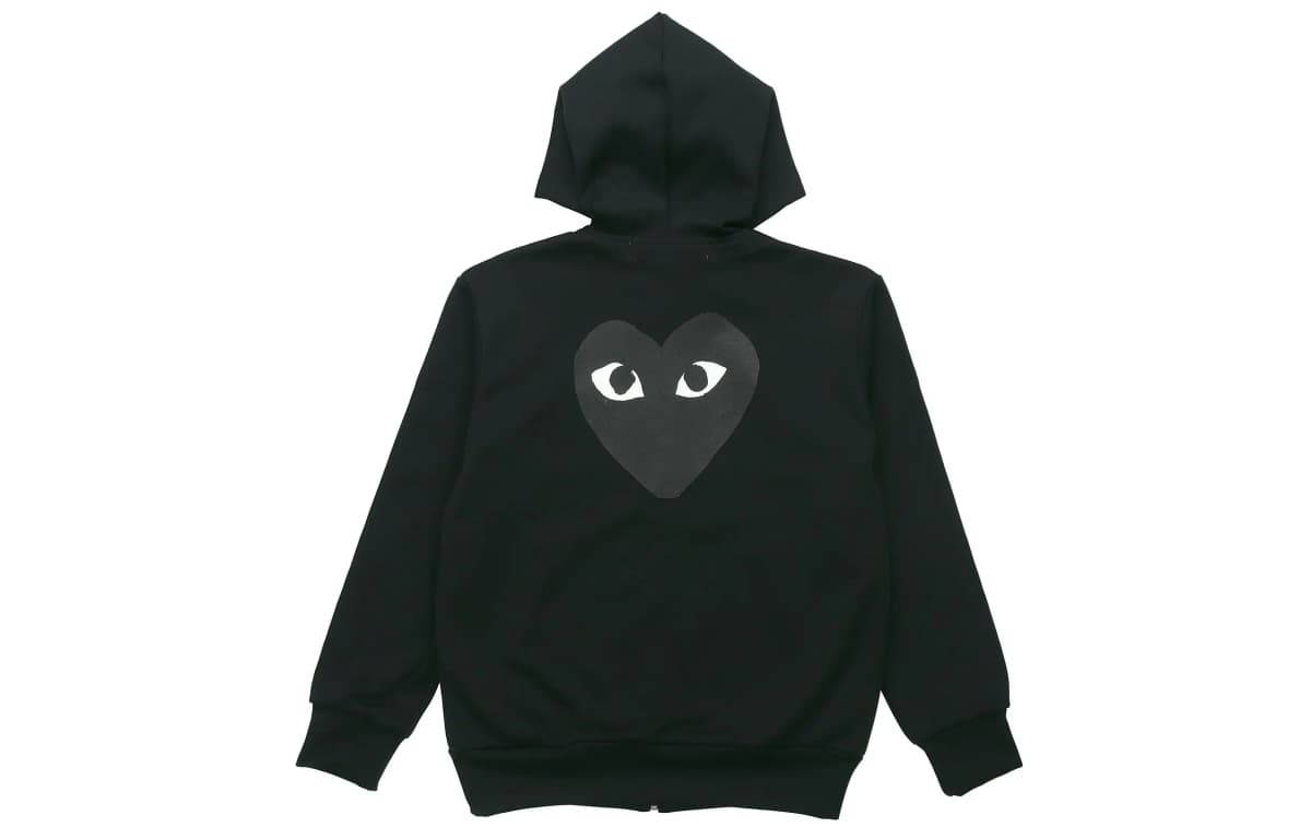 Comme Des Garcons Play Big Heart Zip Up Hoodie