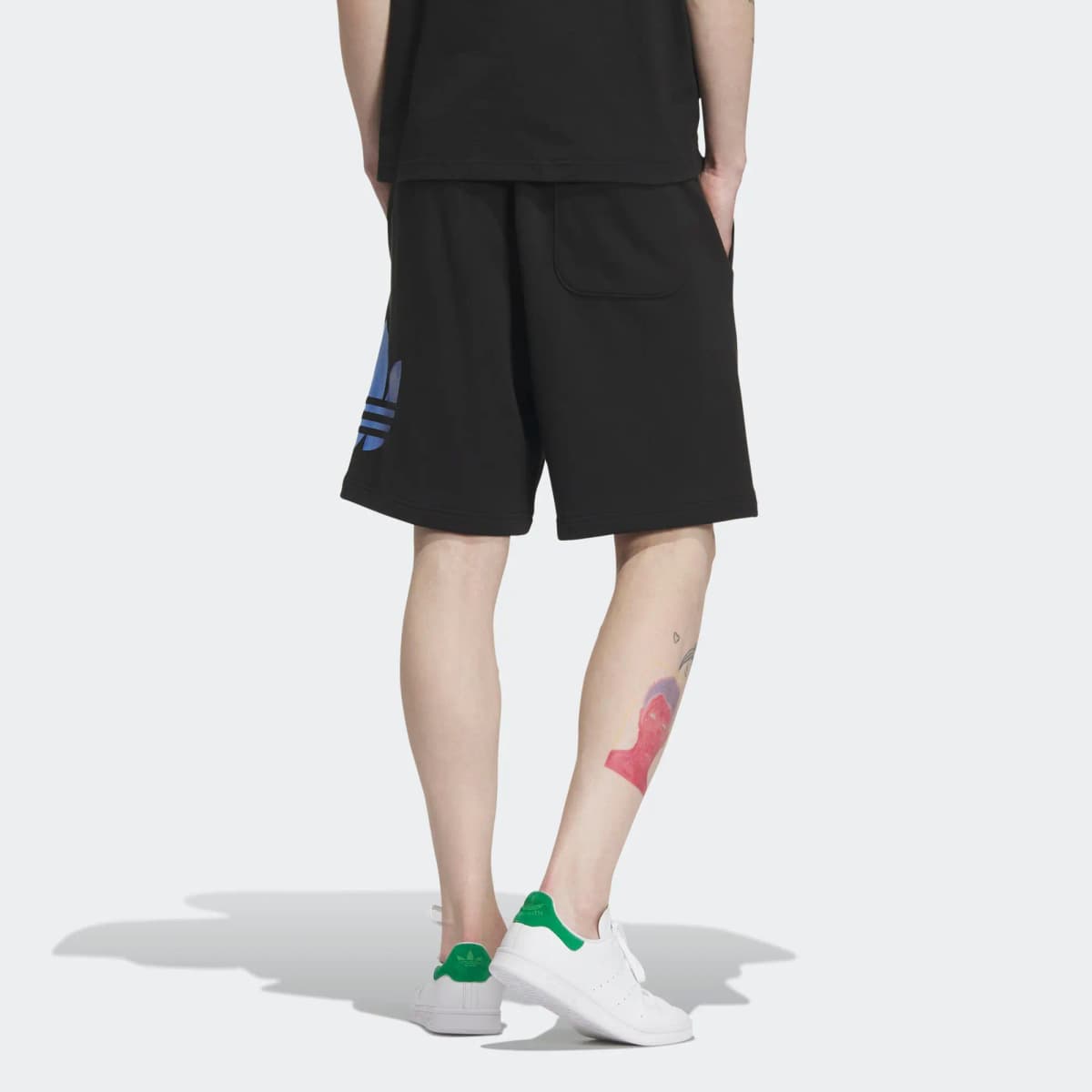 adidas originals Trefoil Knit Shorts Logo Print Sports Shorts Men's Black 3
