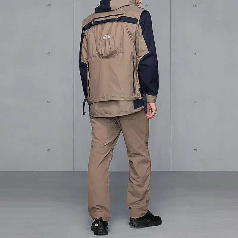 THE NORTH FACE Urban Exploration Logo Embroidery Multi-Pocket Vest Men's Khaki 4