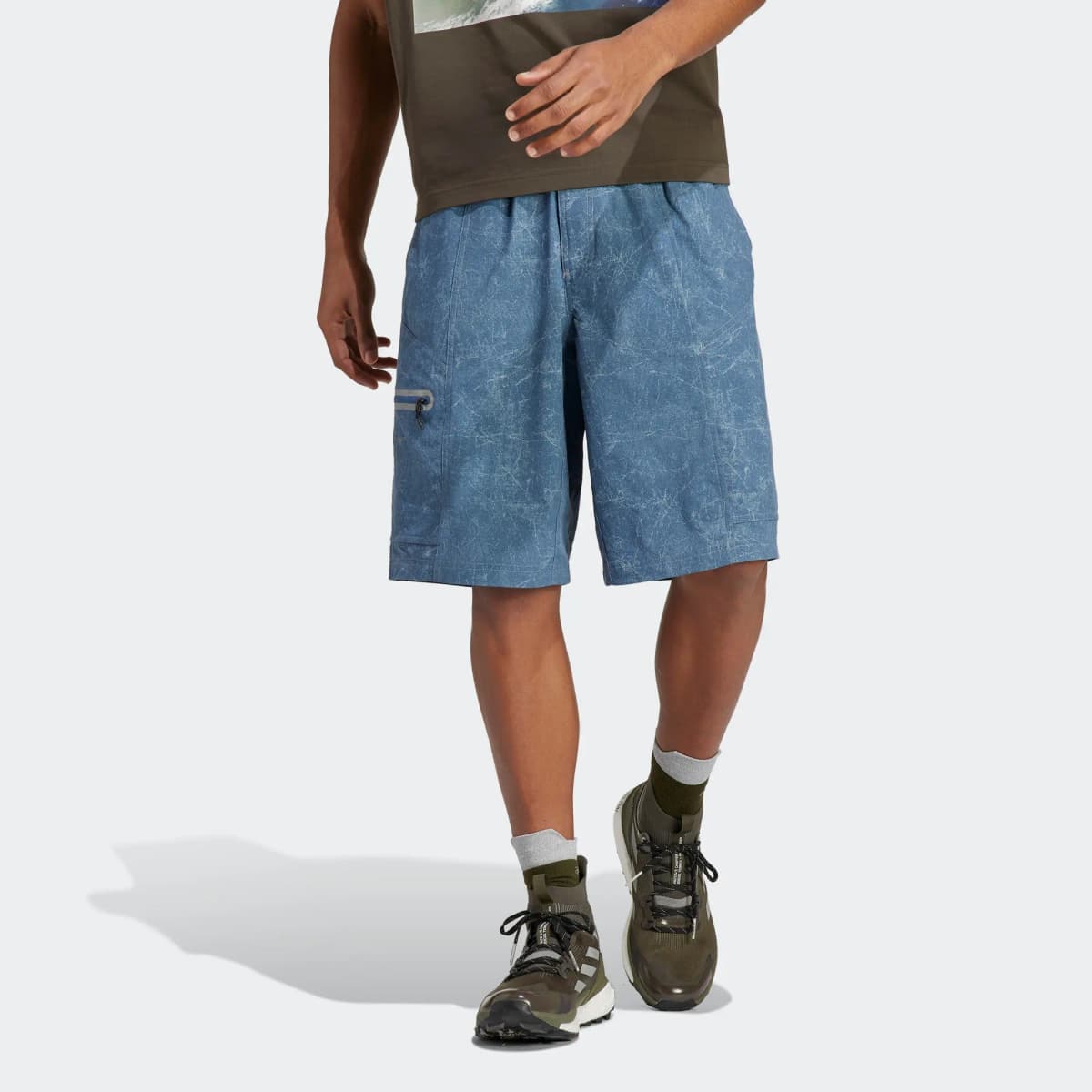 And Wander X Adidas TERREX X And Wander Sports Shorts Men Wonder Asphalt Gray 6