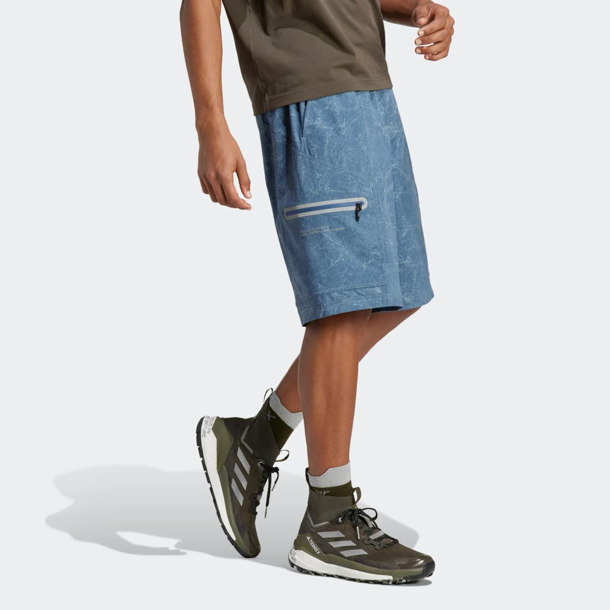 And Wander X Adidas TERREX X And Wander Sports Shorts Men Wonder Asphalt Gray 4