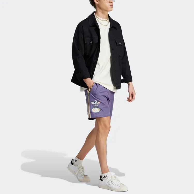 Adidas Originals ENJOY POLY Kişi İdman Şortu Bənövşəyi 4