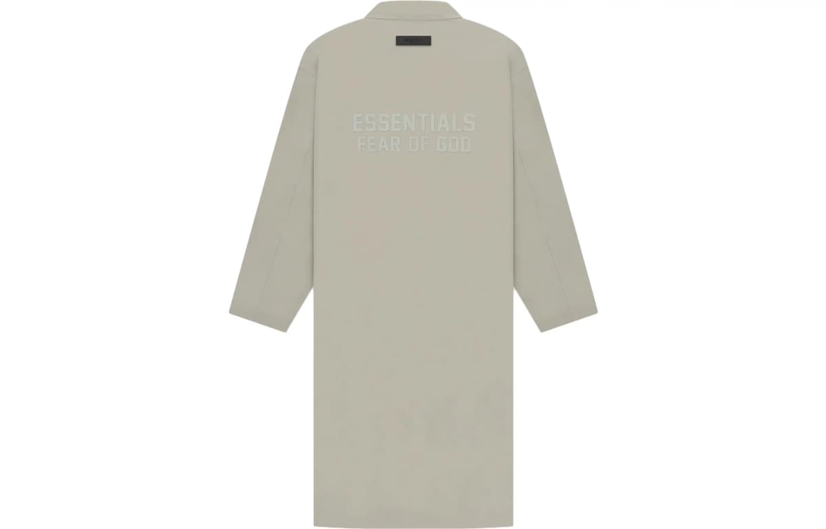 Fear of God Essentials Drop2 SS23 Long Coat Seal Solid Color Single-Breasted Long Coat Men's Seal Gray 2