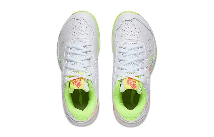 LiNing Junior Abrasion Resistant Low Top Kids' Training Shoes White Teenagers 3