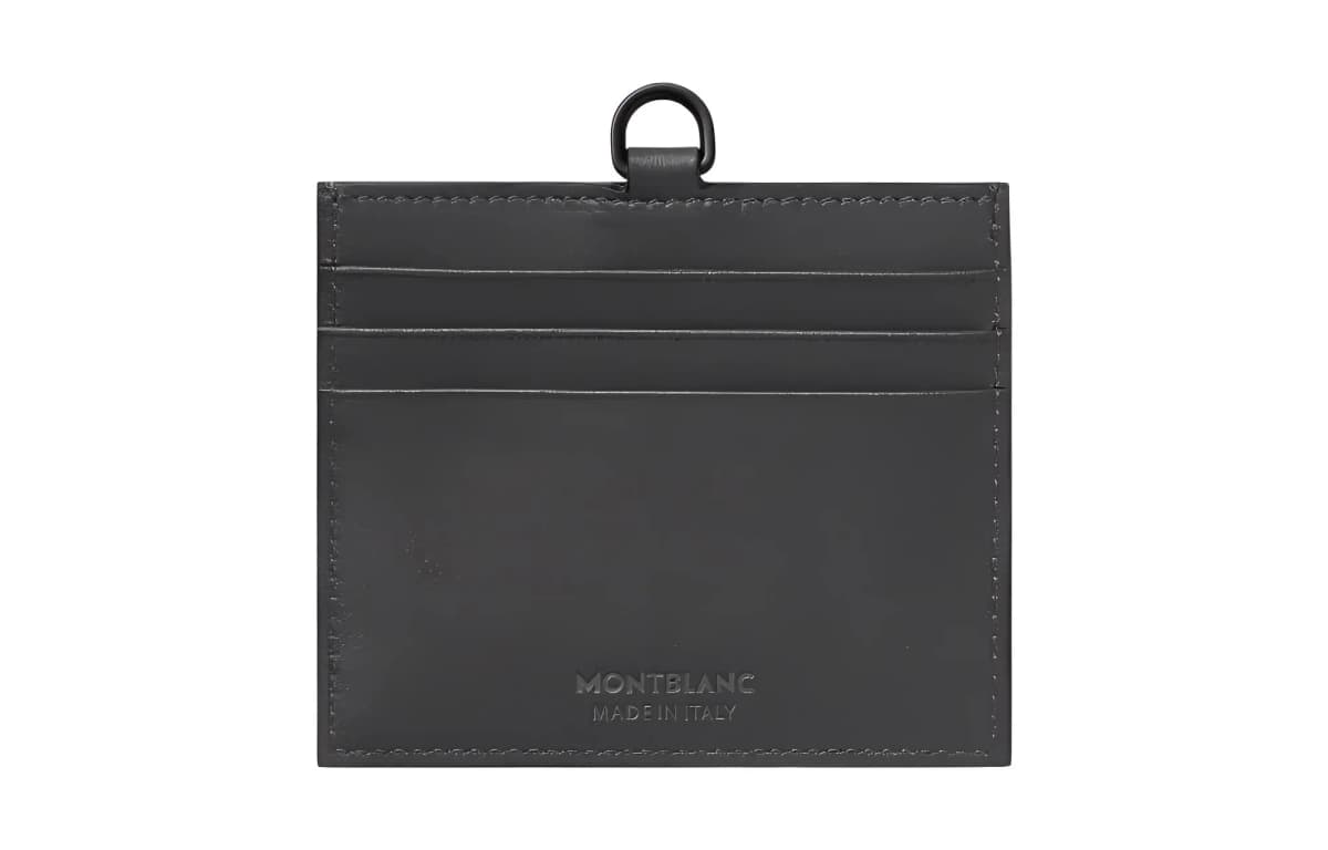 MONTBLANC Cow Leather Card Holder Men's Elegant Gray 2