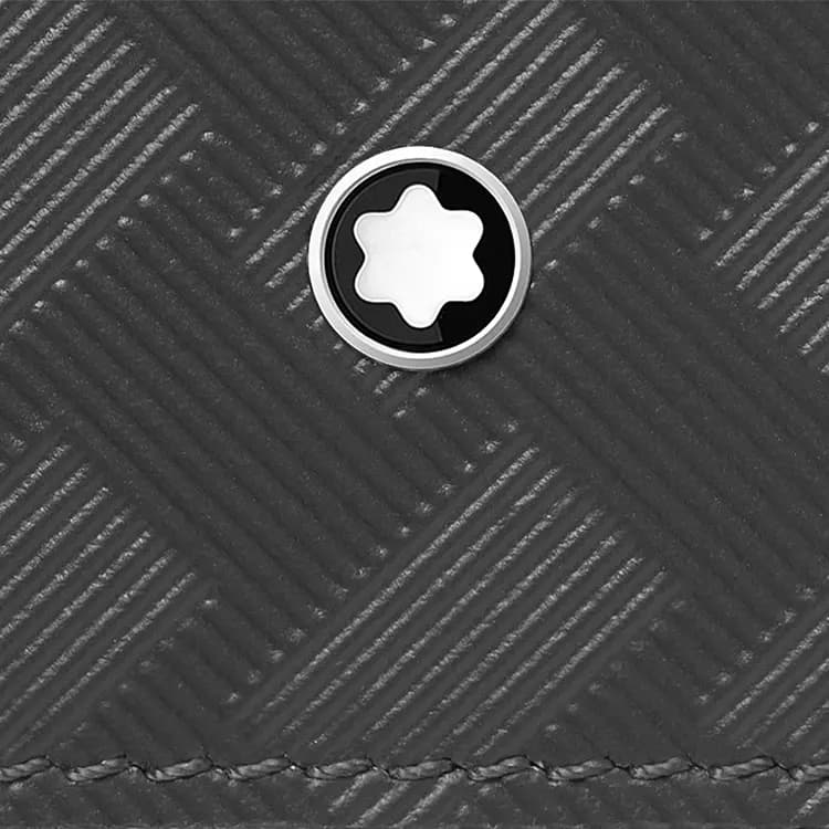 MONTBLANC Cow Leather Card Holder Men's Elegant Gray 4