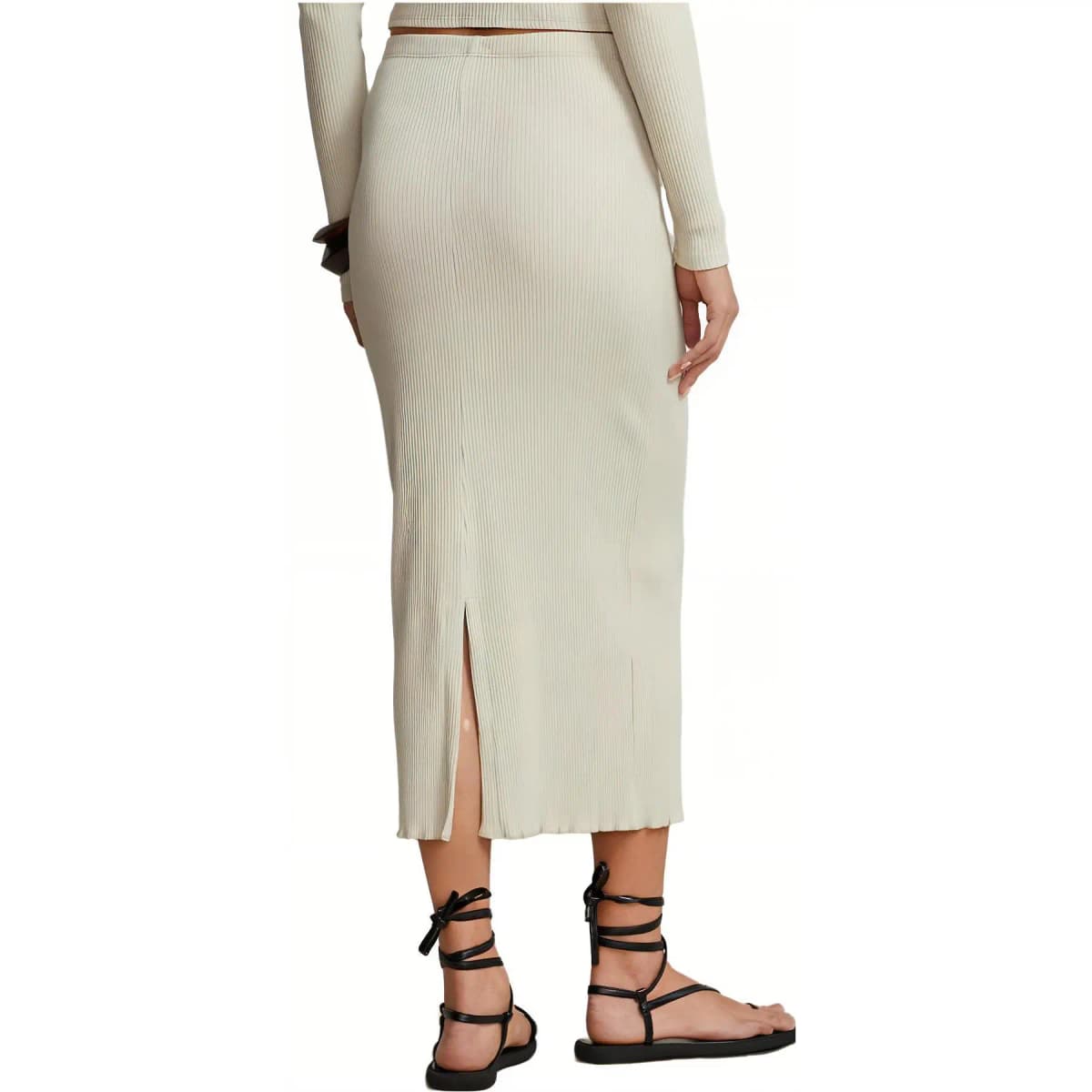 Polo Ralph Lauren SS23 Midi Ətək Qadın Ağ 6