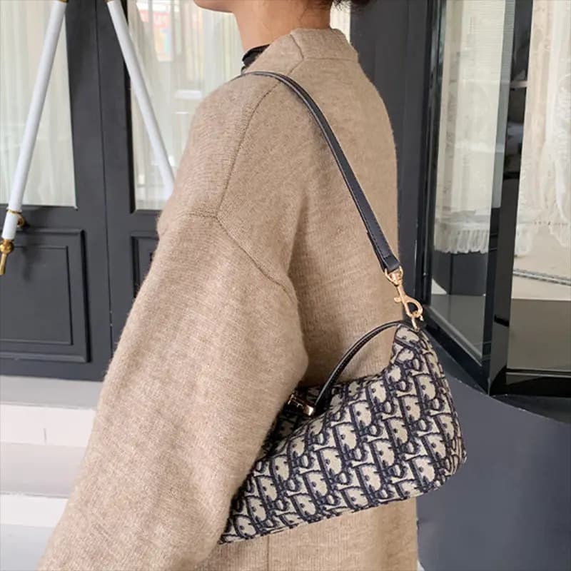 Lan Bao Fan Cow Leather Bag Accessory Women's Dark Blue 2