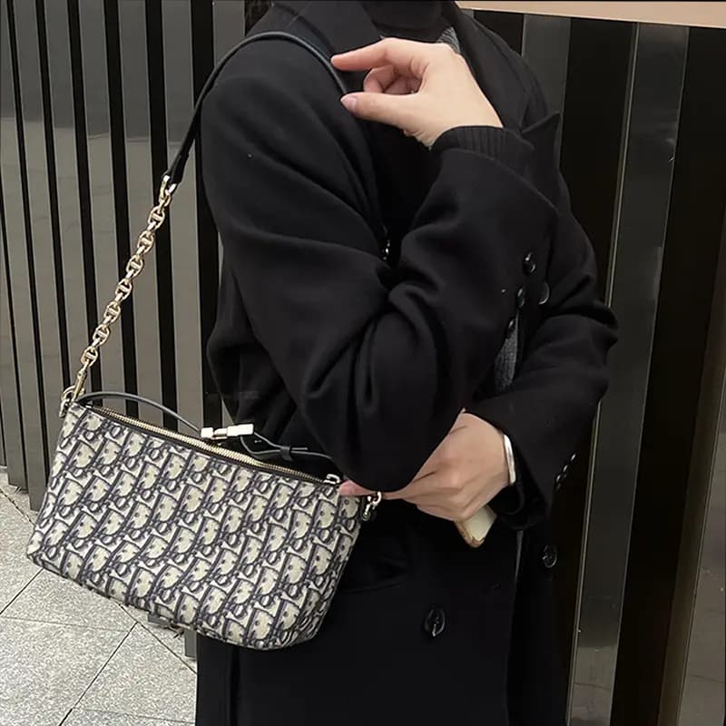 Lan Bao Fan Cow Leather Bag Accessory Women's Dark Blue 8