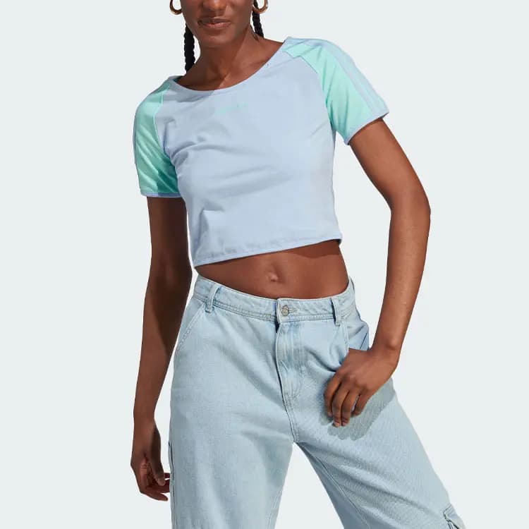 Adidas Originals Qadın Köynək Çəhrayı/Mavi 2