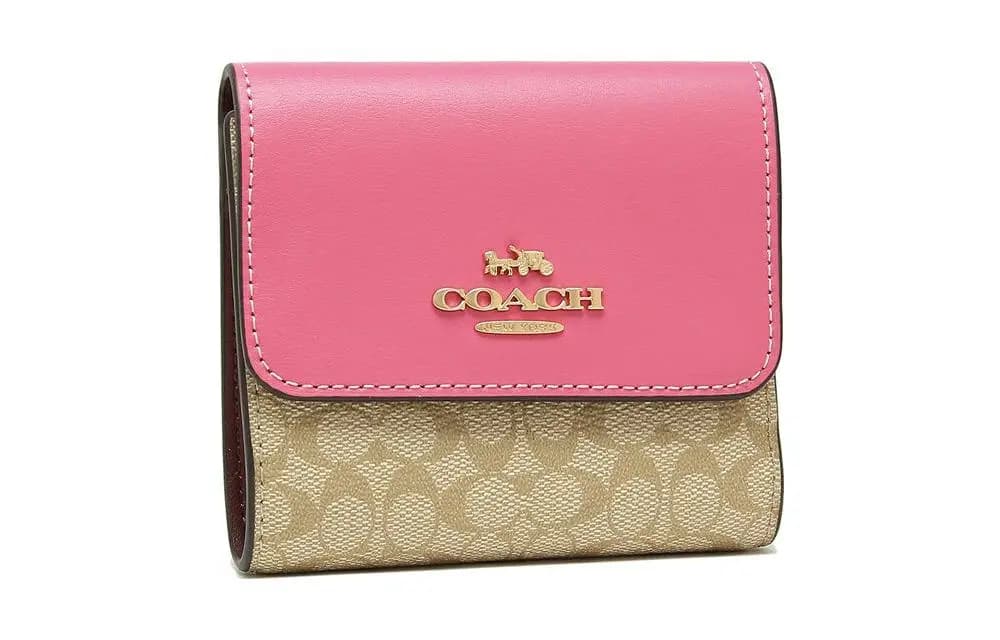 COACH Qadın Pulqabı Xaki/Çəhrayı 2