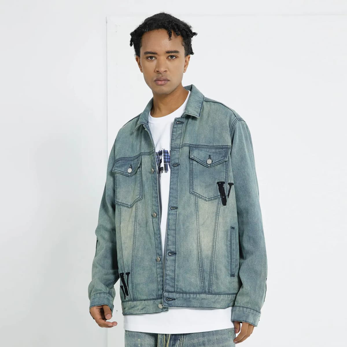 VLONE SS23 Unisex Cins Pencək 12