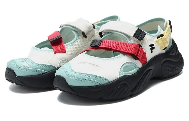 FILA FUSION Conch Sandals 'White Green Black' Women's 3