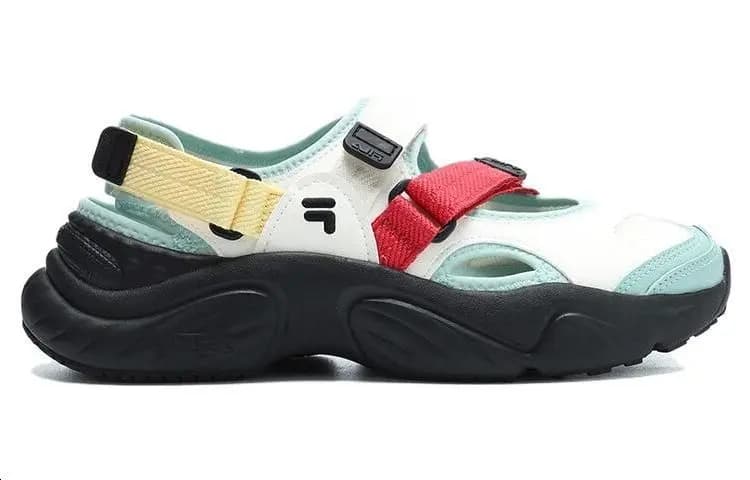 FILA FUSION Conch Sandals 'White Green Black' Women's 2