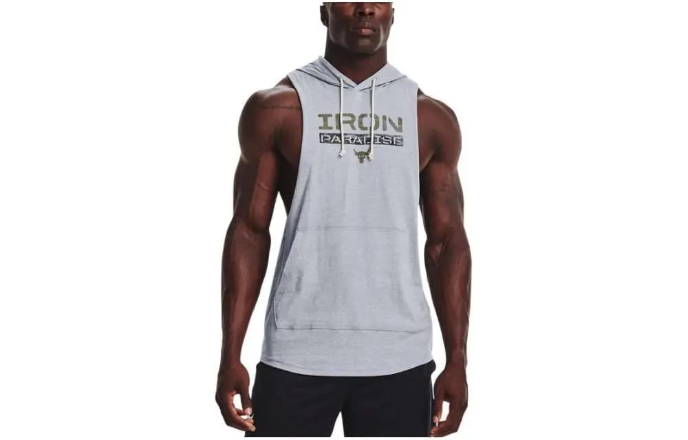 Under Armour Project Rock Qolsuz Hoodie Kişi Boz