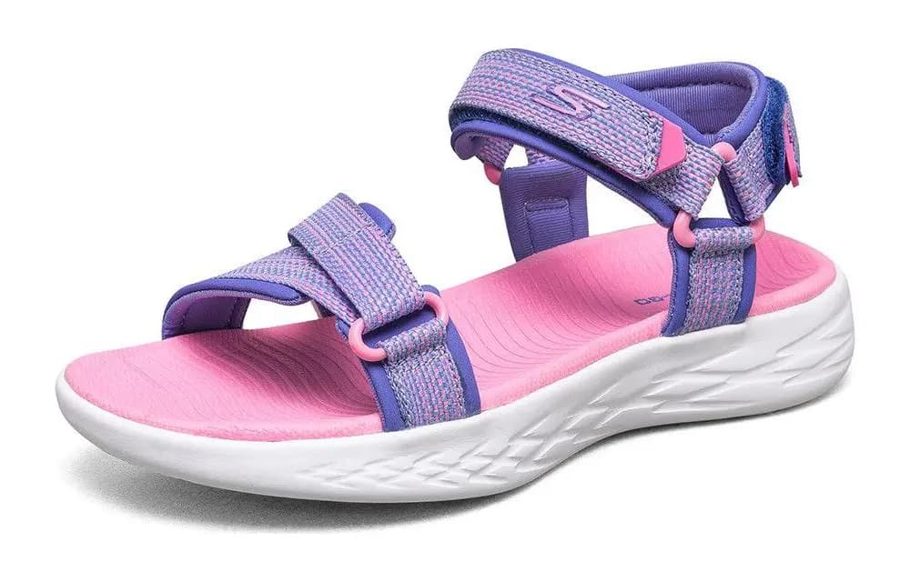Skechers ON THE GO Uşaq Səndəlləri Mavi/Çəhrayı 3