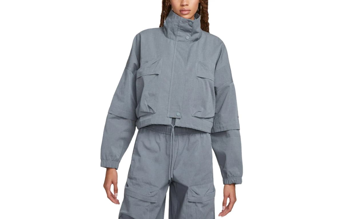 Nike SPORTSWEAR TECH PACK Cropped Qadın Pencəyi Boz