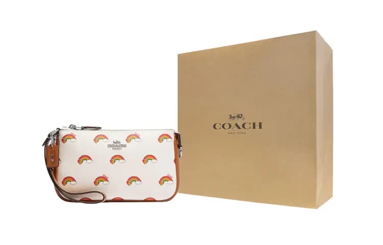 COACH Nolita 19 Kətan Çanta Qadın Krem/Qəhvəyi 5