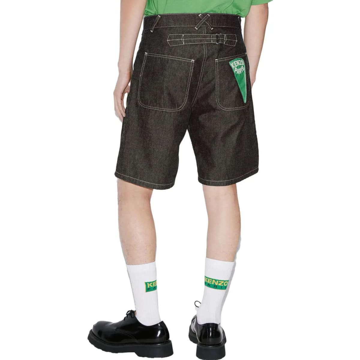 KENZO Denim Shorts Men's Black Gray Color 5