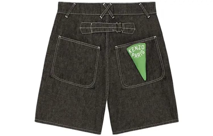 KENZO Denim Shorts Men's Black Gray Color 2