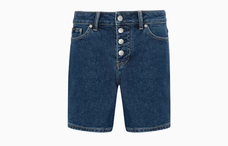 Calvin Klein Denim Qadın Şortu Tünd Göy