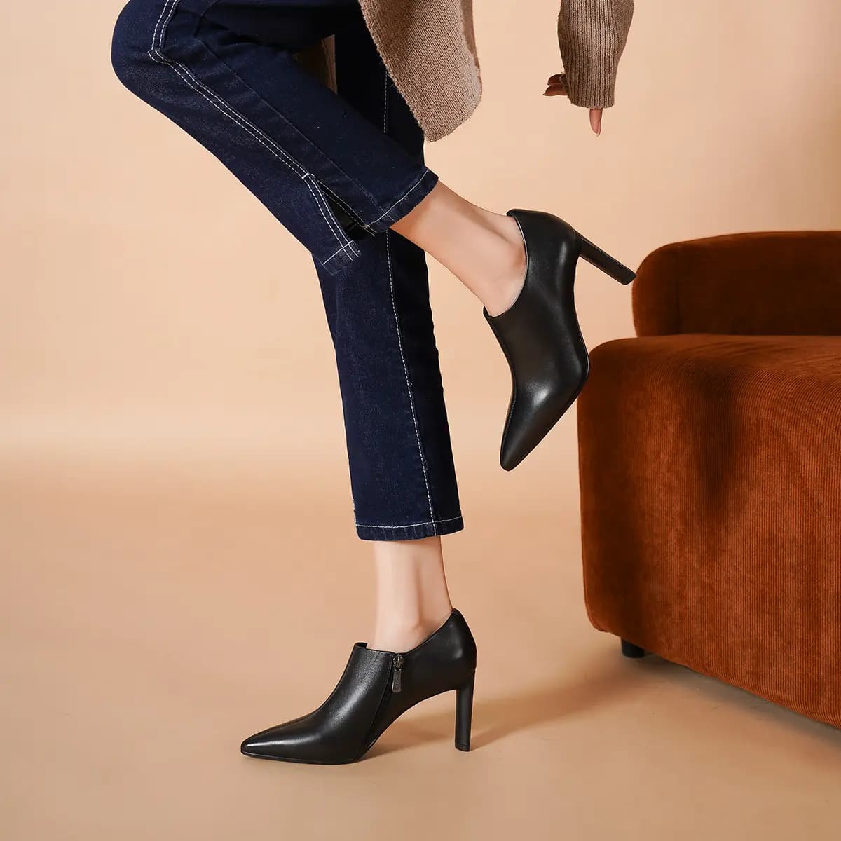 HARSON Slim Heel High Heels 8cm Women's 4