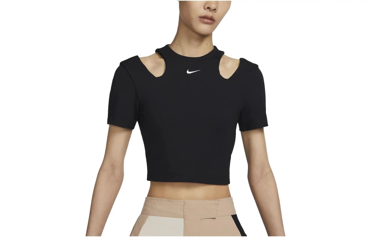 Nike Sportswear Essentials Crop Qadın Köynək Qara