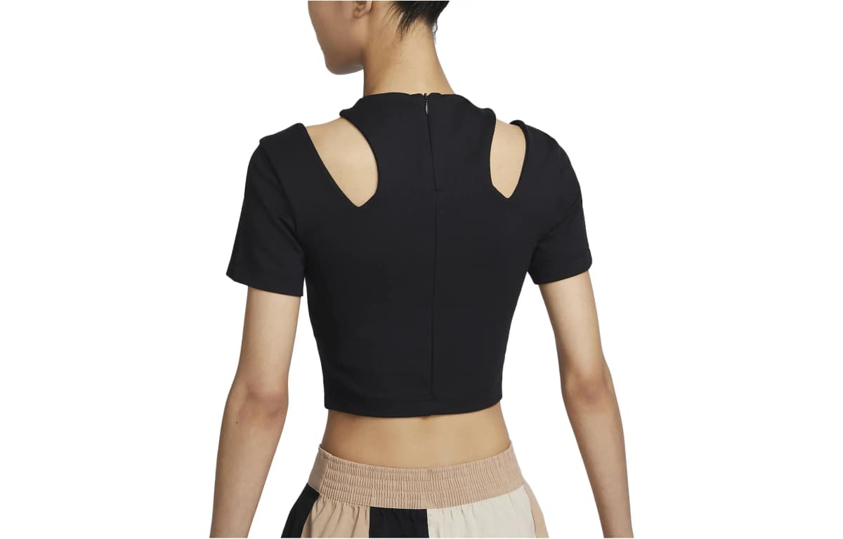 Nike Sportswear Essentials Crop Qadın Köynək Qara 2