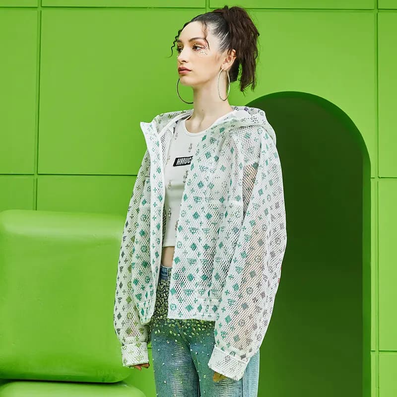 TCH Unisex Günəşdən Qoruyan Pencək Ağ/Gümüşü 4