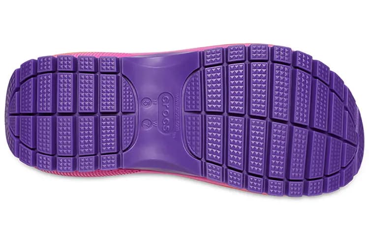Crocs Classic Mega Crush Qadın Səndəli Ağ/Qırmızı/Bənövşəyi 12