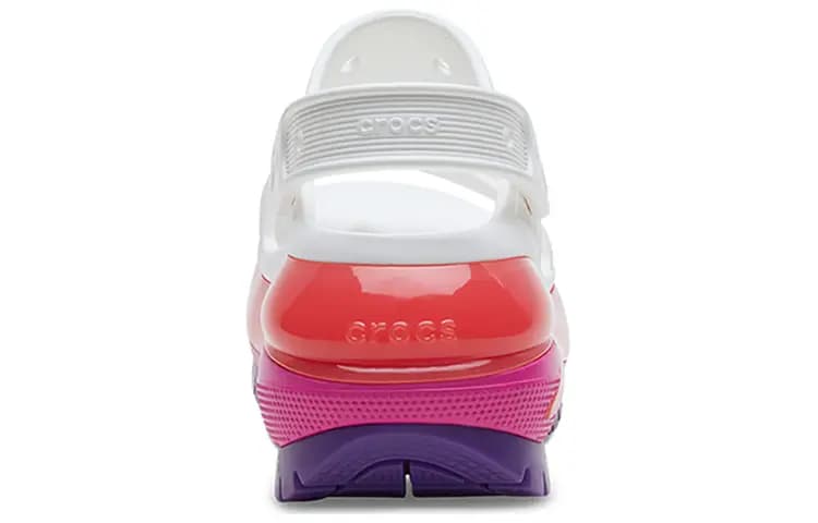 Crocs Classic Mega Crush Qadın Səndəli Ağ/Qırmızı/Bənövşəyi 9