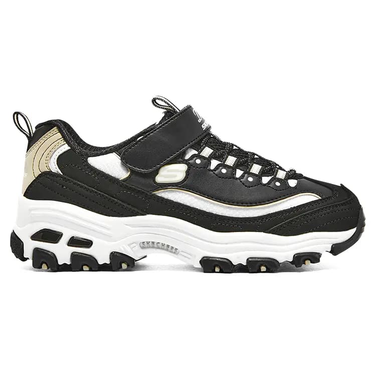 Skechers D'LITES Lifestyle Ayaqqabısı Qara/Qızılı 2