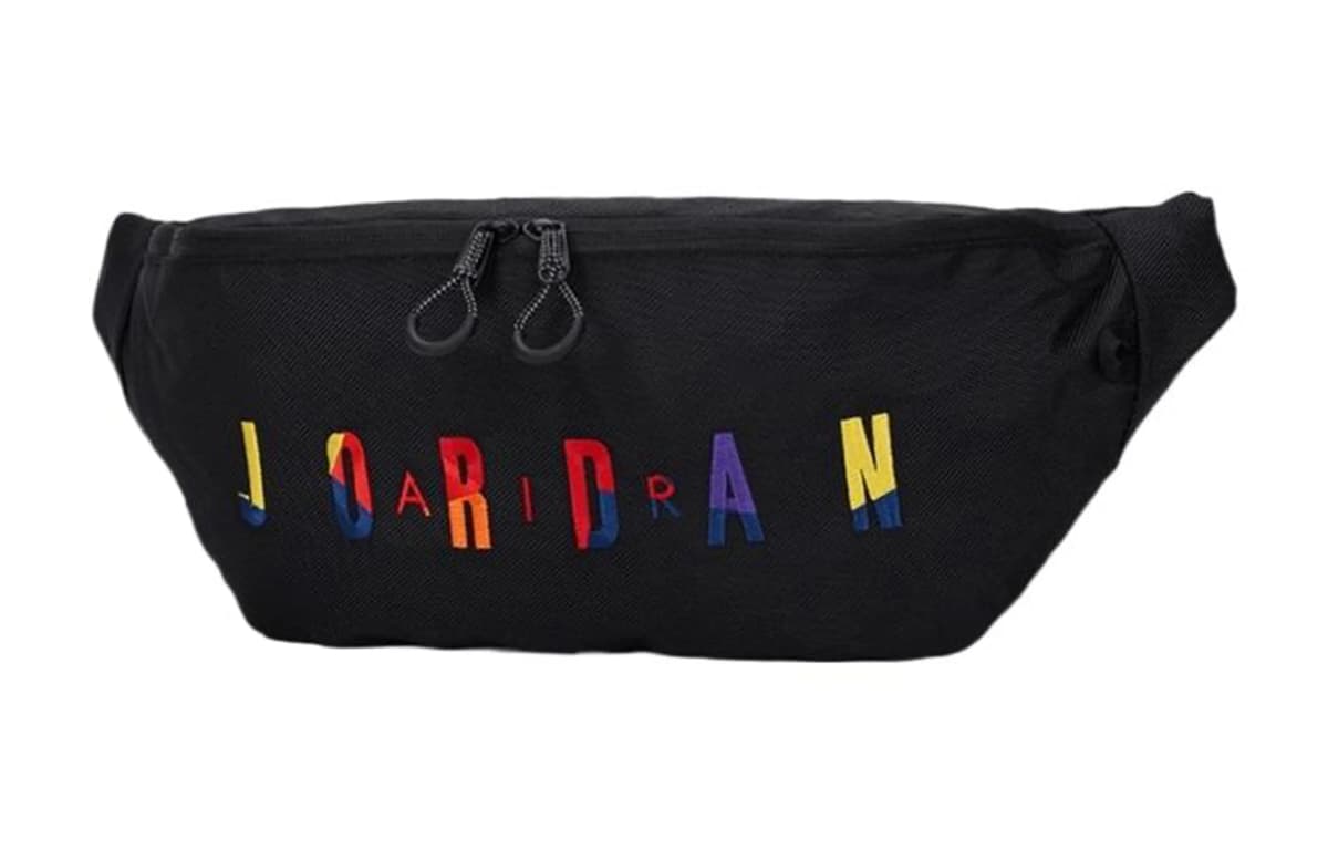 Jordan Polyester Crossbody Bag, Fanny Pack Regular Unisex Black 2