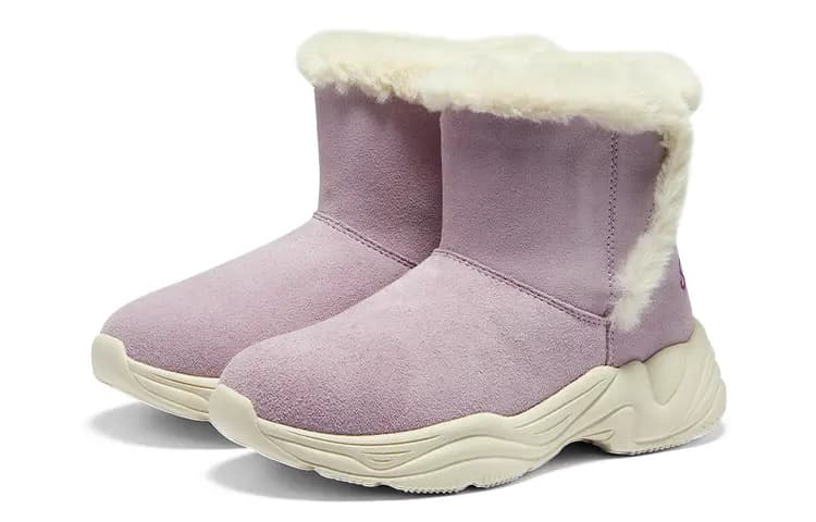 Skechers Cushioning Warm Crew Kids' Boots Purple Teenagers 3