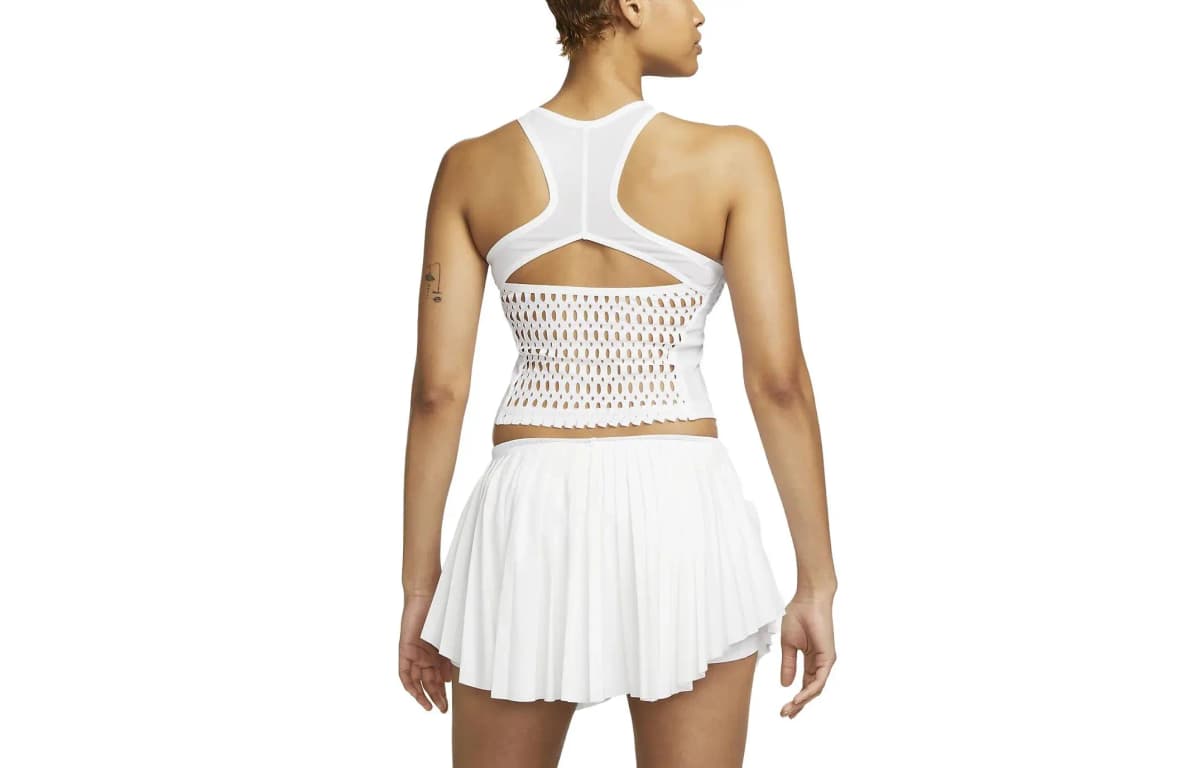 Nike Court Dri-FIT Slam Tennis Maykası Qadın Ağ 2