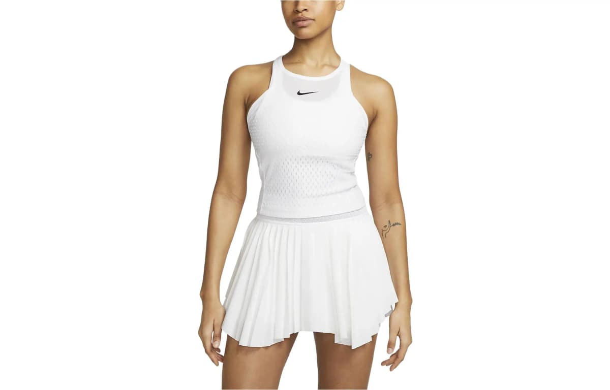 Nike Court Dri-FIT Slam Tennis Maykası Qadın Ağ