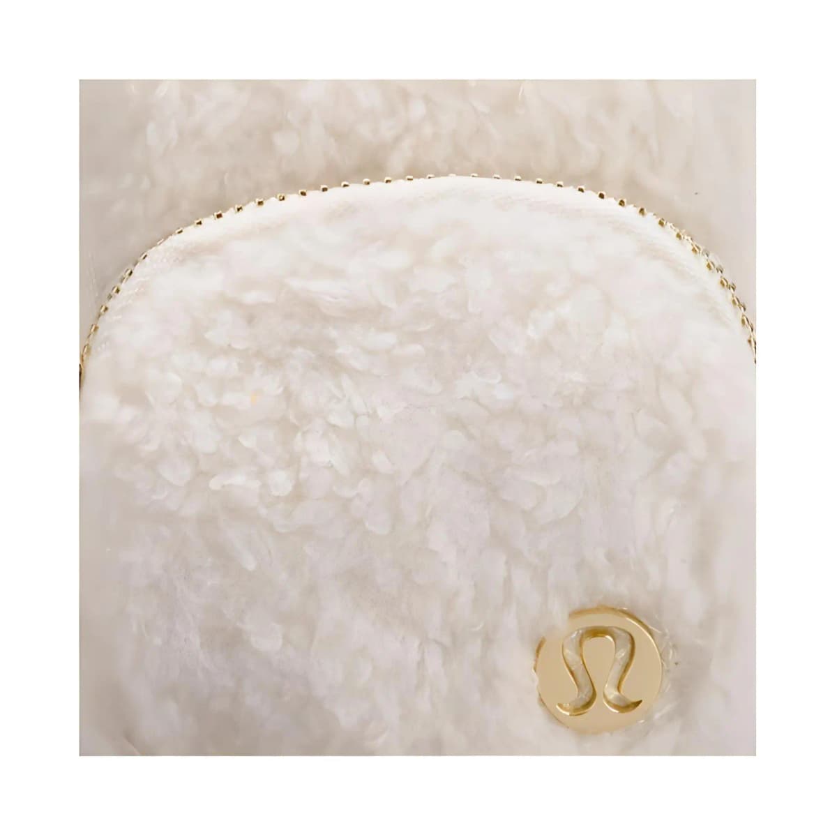 lululemon Nano Mini Buckle 0.4L Textured Fleece Coin Purse XS Unisex White 4