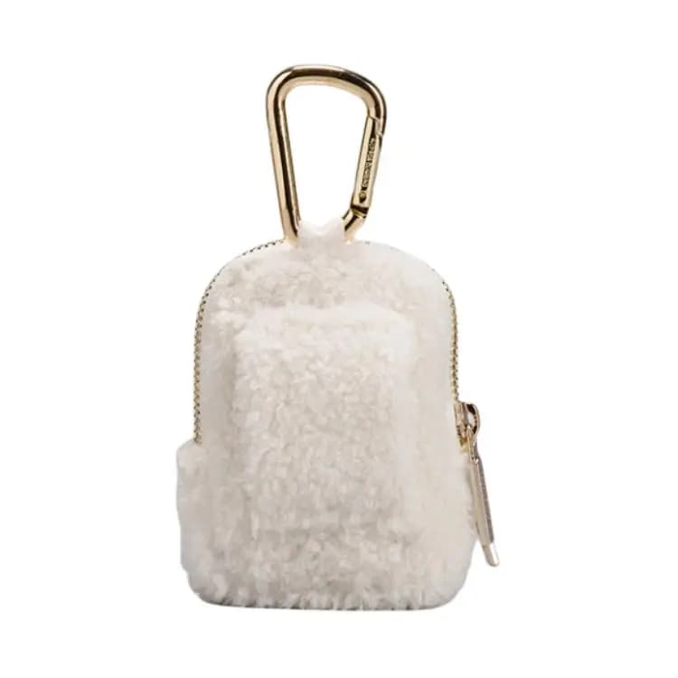 lululemon Nano Mini Buckle 0.4L Textured Fleece Coin Purse XS Unisex White 2