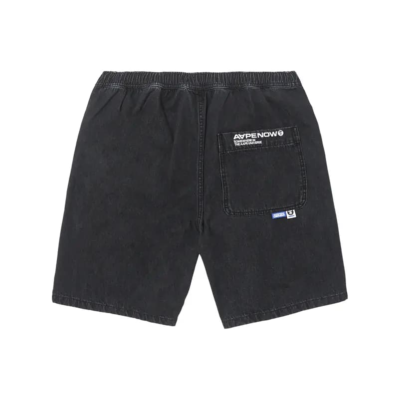 Aape SS23 Ape Head Logo Embroidered Casual Denim Shorts Men's 2