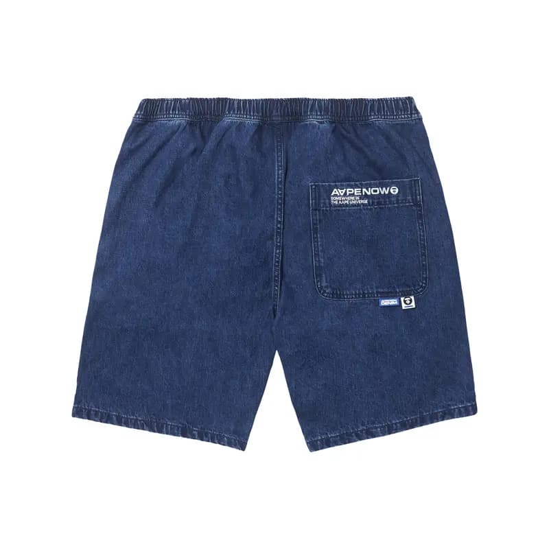 Aape SS23 Ape Head Logo Embroidered Casual Denim Shorts Men's 4
