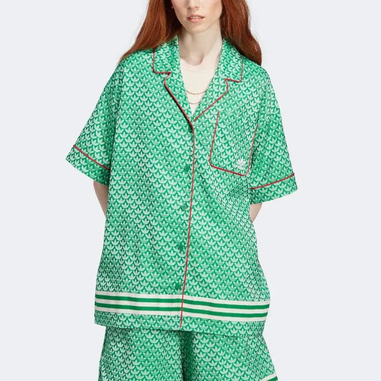 adidas originals Adicolor 70s Satin Shirt Green 2