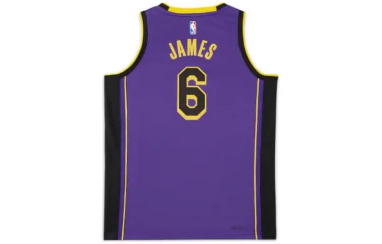Jordan x NBA Los Angeles Lakers Uşaq Basketbol Maykası Bənövşəyi 2