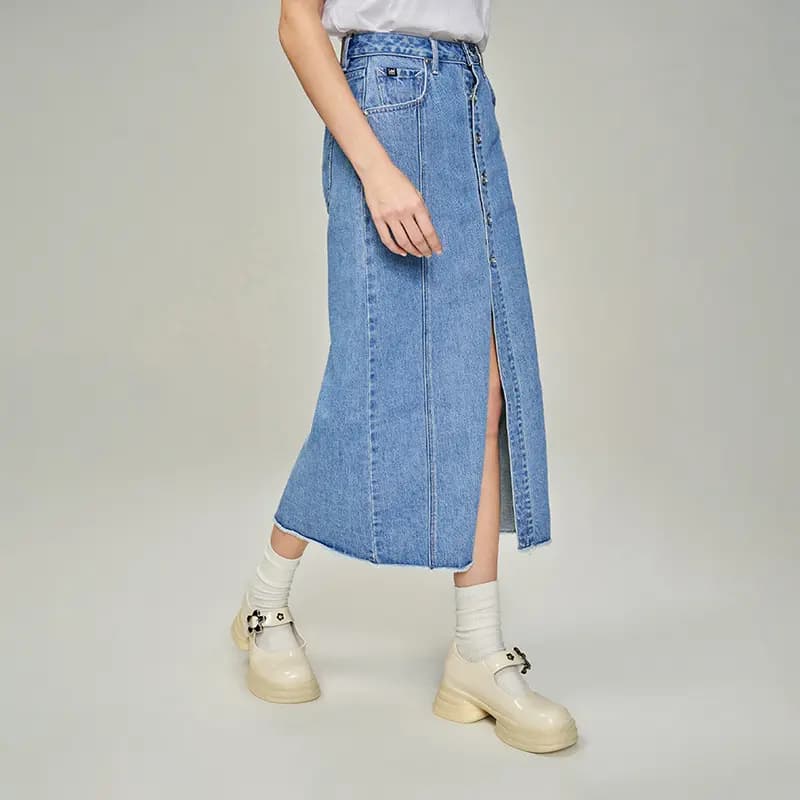 Lee XLINE SS23 Qadın Cins Ətəyi Açıq Mavi 5