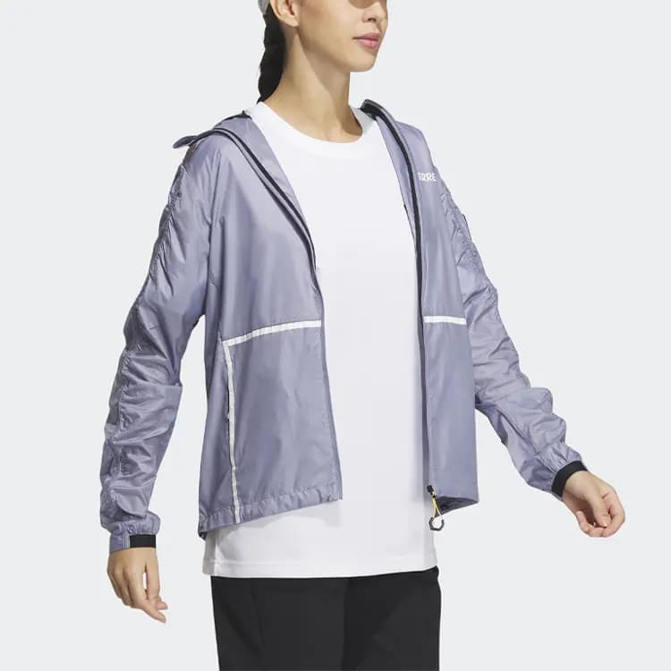 Adidas National Geographic Co-branded Section Sun Protection Clothing Women's Silver Gray Violet 4