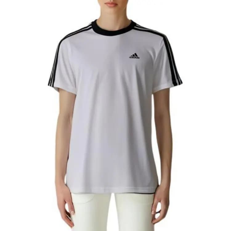 Adidas Essentials 3-Stripes Qadın T-Shirt Ağ 3