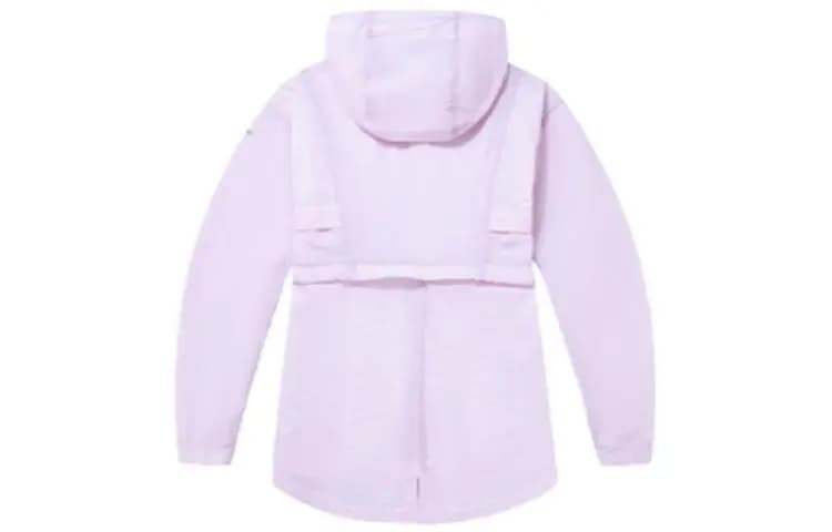 Columbia Color-Block Outdoor Long Sleeve Cinched Hooded Sun Protection Jacket Women's Purple 2