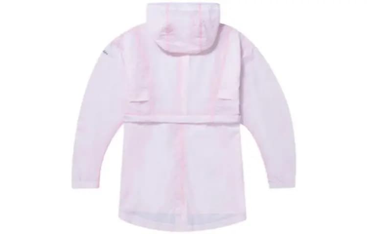 Columbia Color-Block Outdoor Cinched Hooded Long Sleeve Breathable Sun Protection Jacket Women's Pink 2