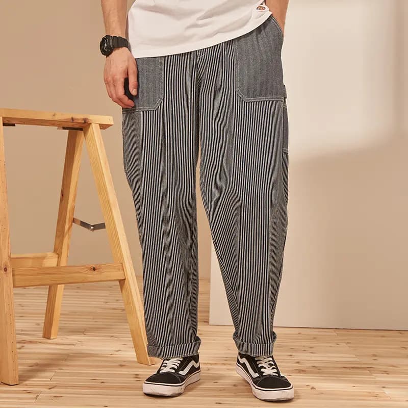 Dickies Store Same Style Stripe Patch Pocket Cargo Carrot Casual Pants Men's 3