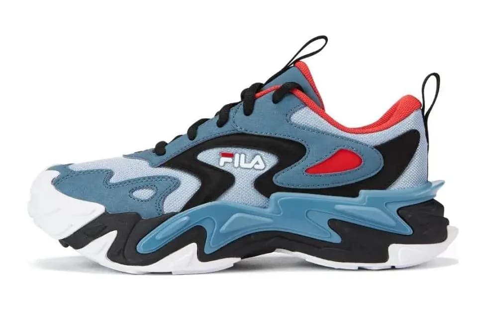 FILA KIDS Slip-Resistant Cushioning Low-Top Kids' Outdoor Shoes Blue White Teenagers